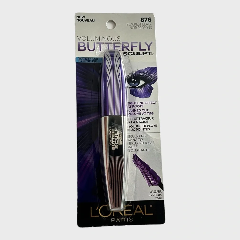 L'Oreal Paris Voluminous Butterfly Sculpt Waterproof Mascara 876 Blackest Black